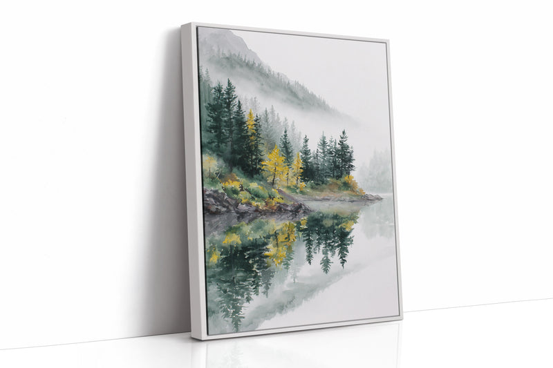 Autumn's Embrace on Still Waters