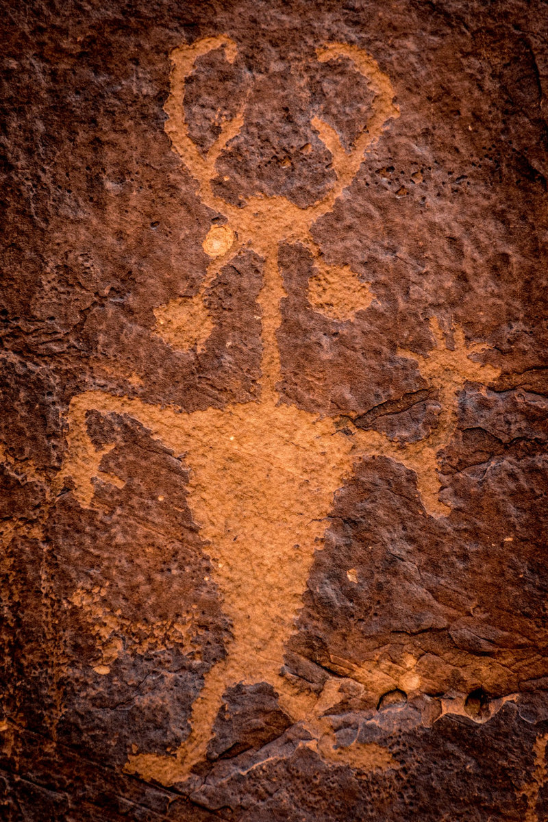 Moab Man Petroglyph Portrait - Utah