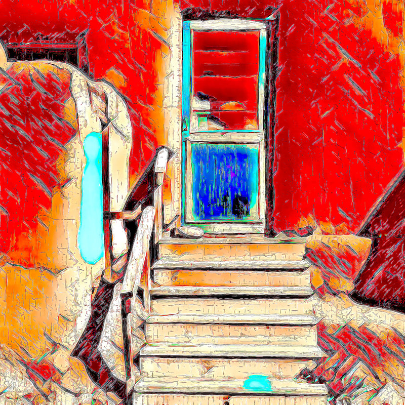 Pueblo Stairs and Door