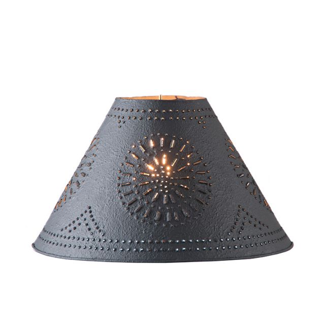 17-Inch Flared Shade with Chisel in Textured Black