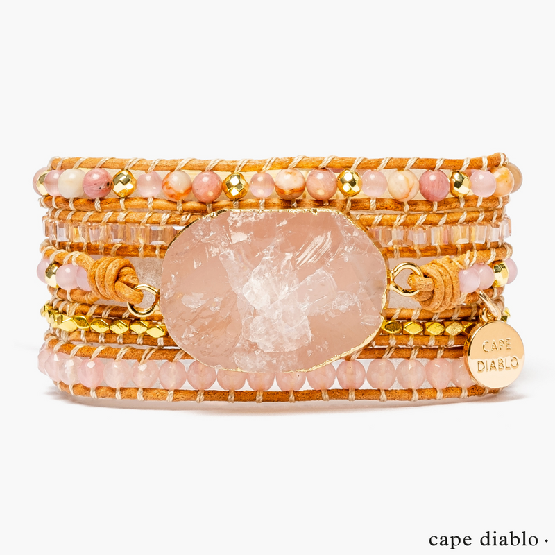 Golden Rose Quartz Bracelet by Cape Diablo