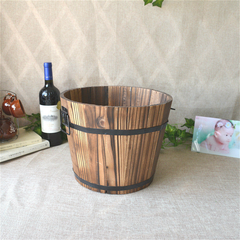 Solid Wood Succulent Plant Pot