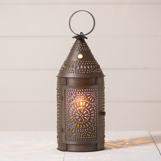 17-Inch Hand Punched Lantern signed by Irvin