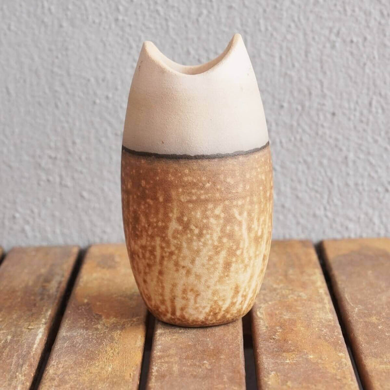 2 Pack Koi  Ceramic Raku Vase - RAAQUU Basics handmade pottery home decor by RAAQUU