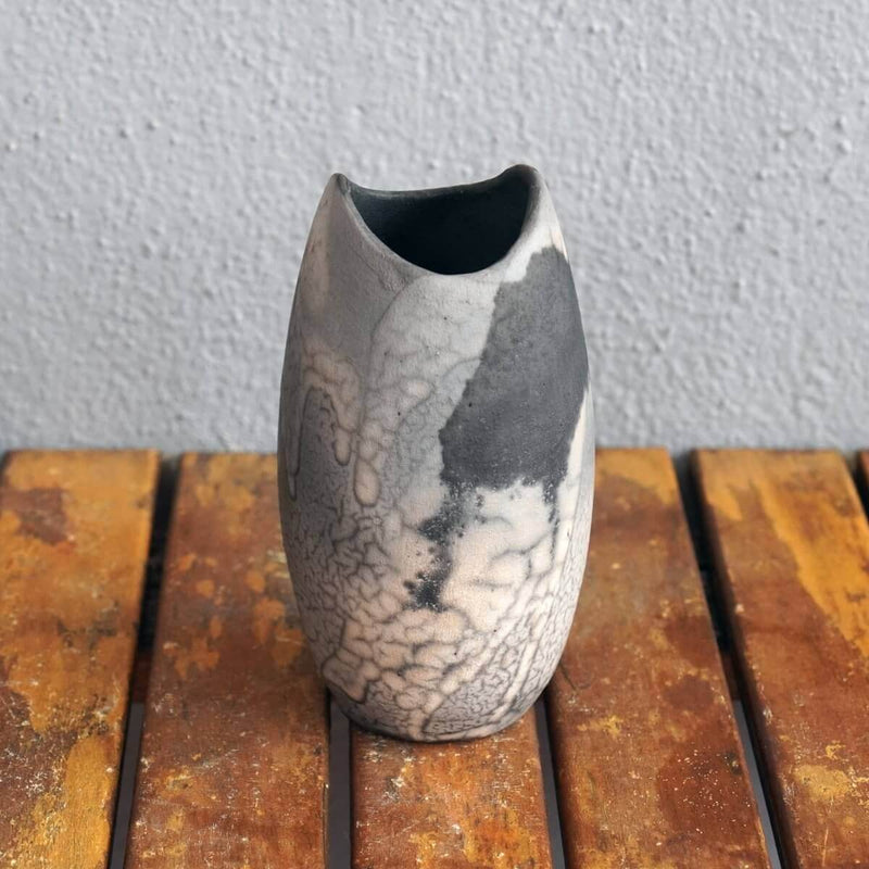 2 Pack Koi  Ceramic Raku Vase - RAAQUU Basics handmade pottery home decor by RAAQUU
