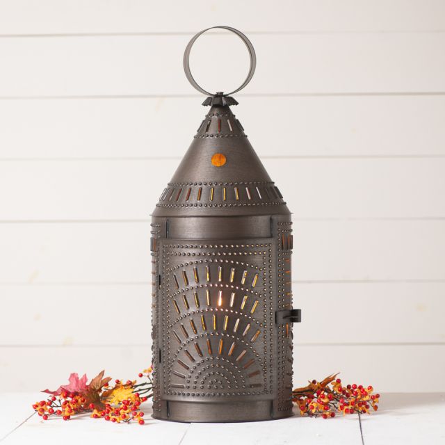 27-Inch Blacksmith's Lantern with Chisel in Kettle Black