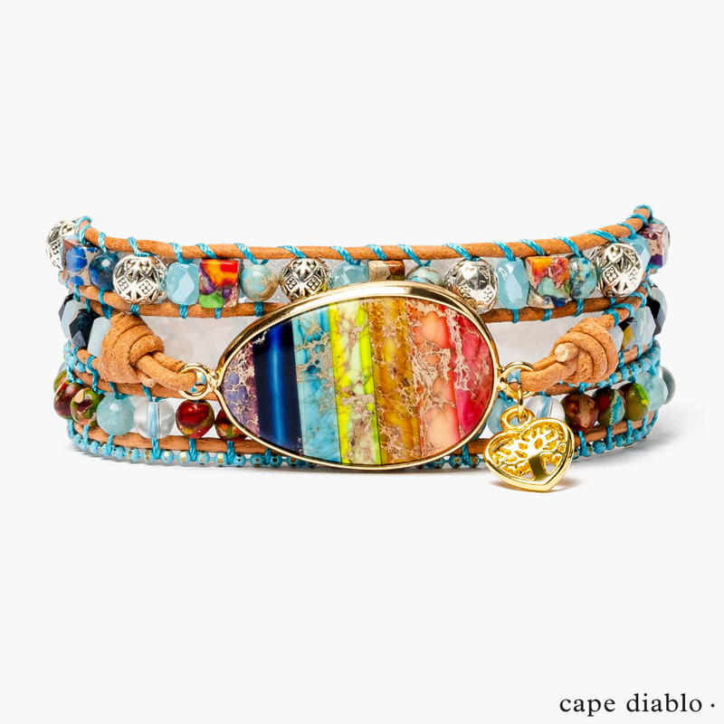 Healing Chakra Heart Wrap Bracelet by Cape Diablo