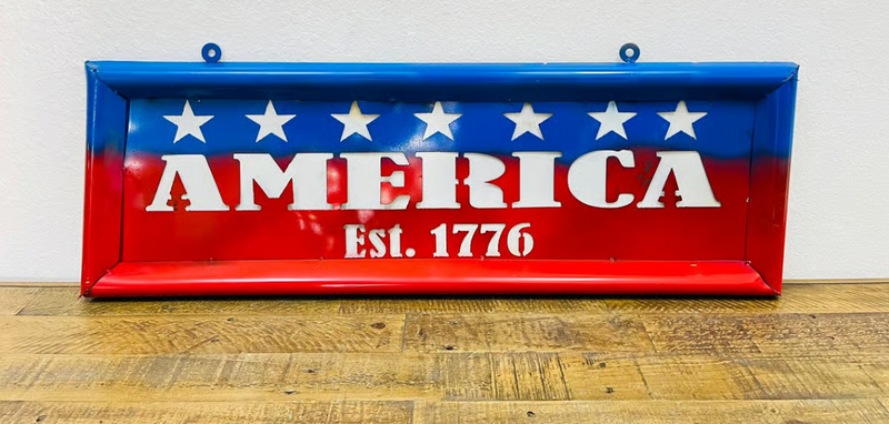 Metal Wall Sign American Est. 1776