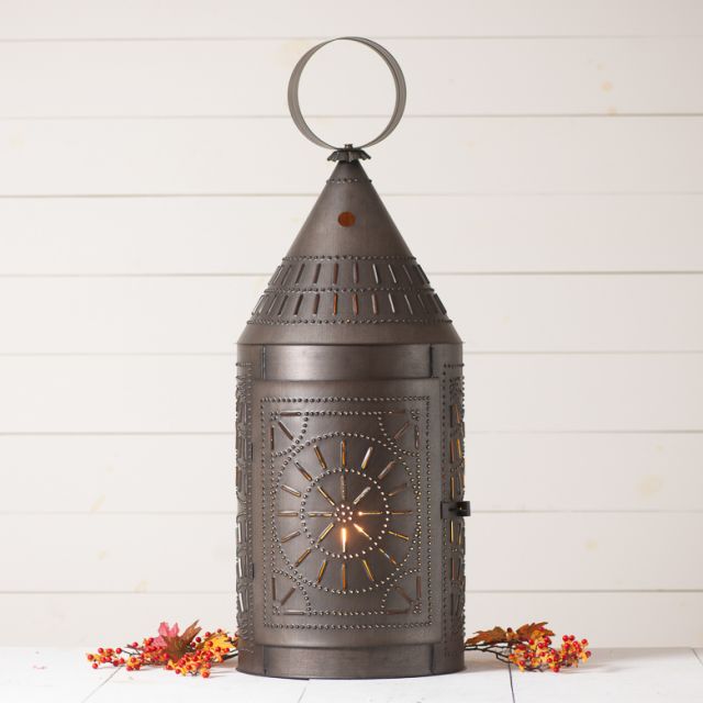 36-Inch Tinner's Lantern with Chisel in Kettle Black