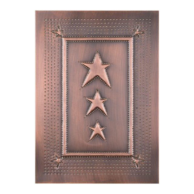 Embossed Star Panel in Solid Copper