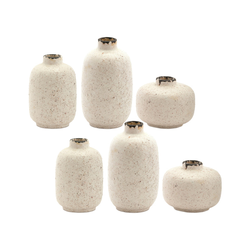 White Mini Vases (Set of 6)
