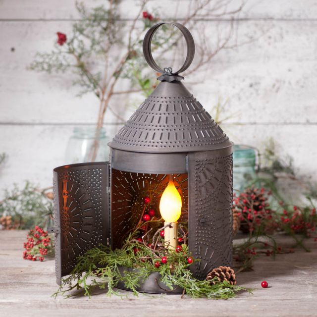 17-Inch Fireside Lantern in Kettle Black