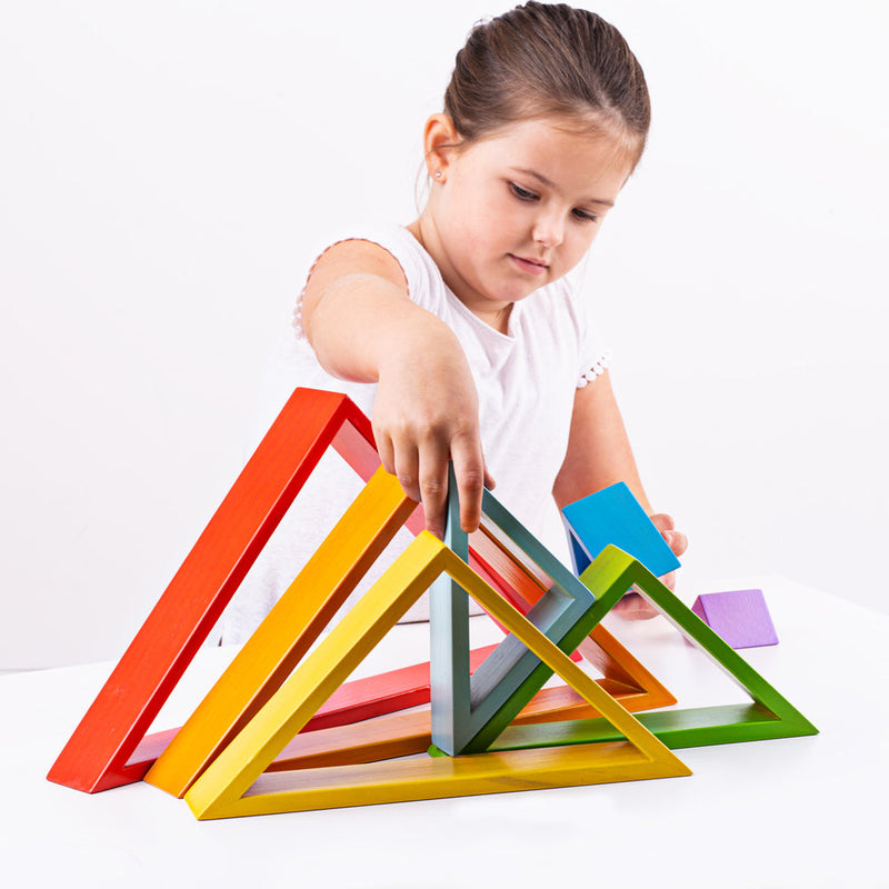 Wooden Stacking Triangles by Bigjigs Toys US