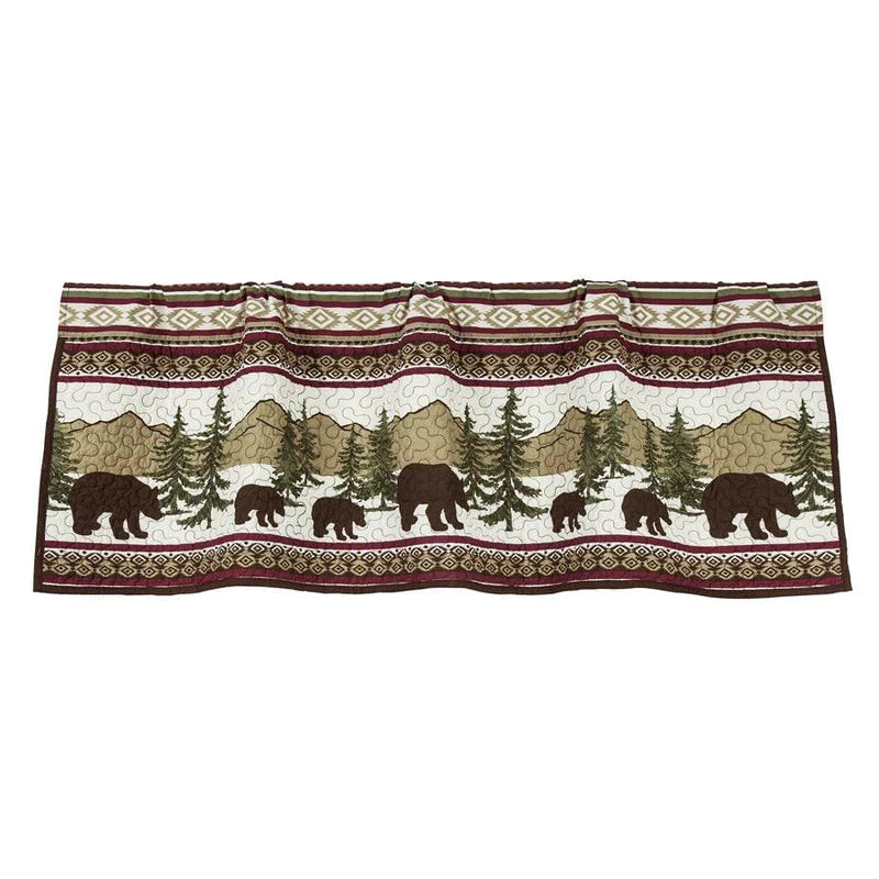 BEAR TRAIL QUILTED KITCHEN VALANCE