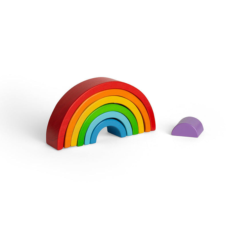 Wooden Stacking Rainbow - Small by Bigjigs Toys US