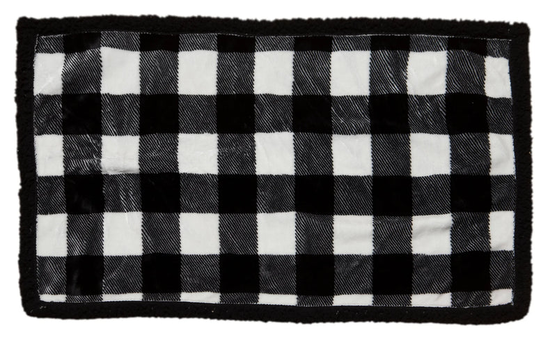 Black and White Lumberjack Plaid Dog Blanket