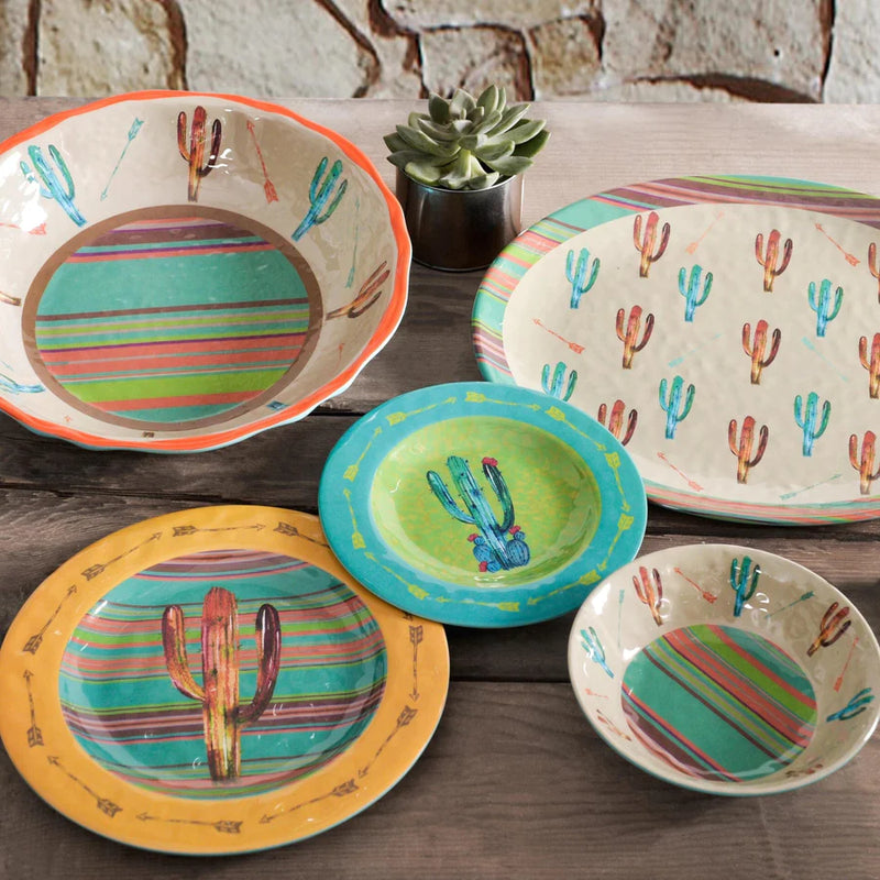 CACTUS 14PC MELAMINE DINNERWARE SET