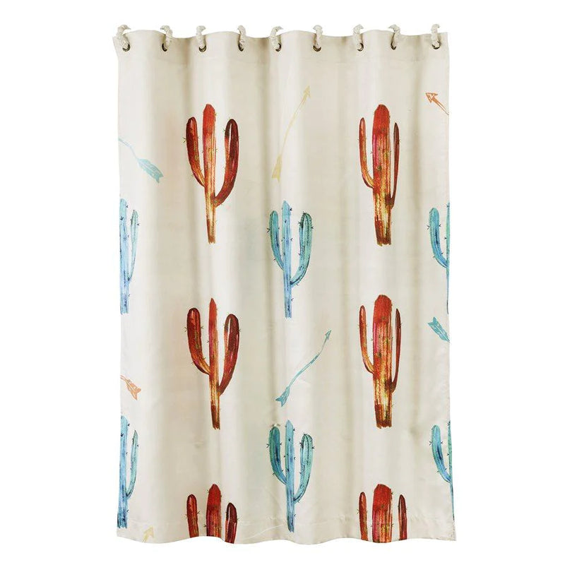 CACTUS 8 PC BATH ACCESSORY AND CREAM TOWEL SET