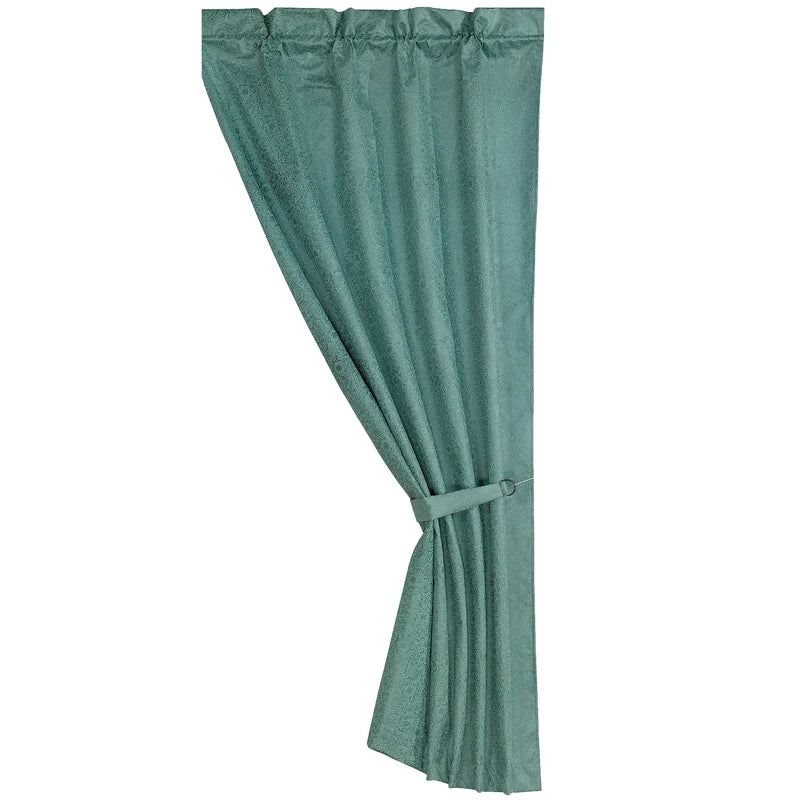CHEYENNE TURQUOISE FAUX LEATHER SINGLE PANEL CURTAIN