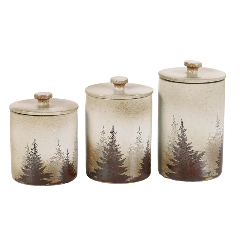 CLEARWATER PINES 19PC DINNERWARE AND CANISTER SET