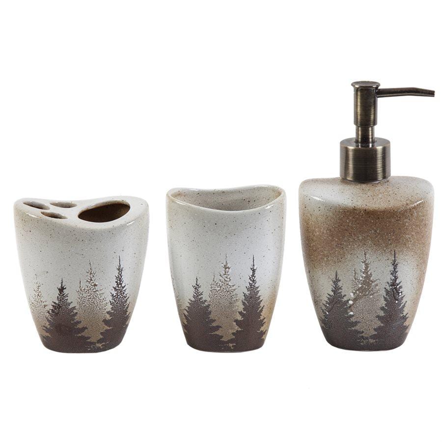 CLEARWATER PINES 3PC BATHROOM ACCESSORY SET