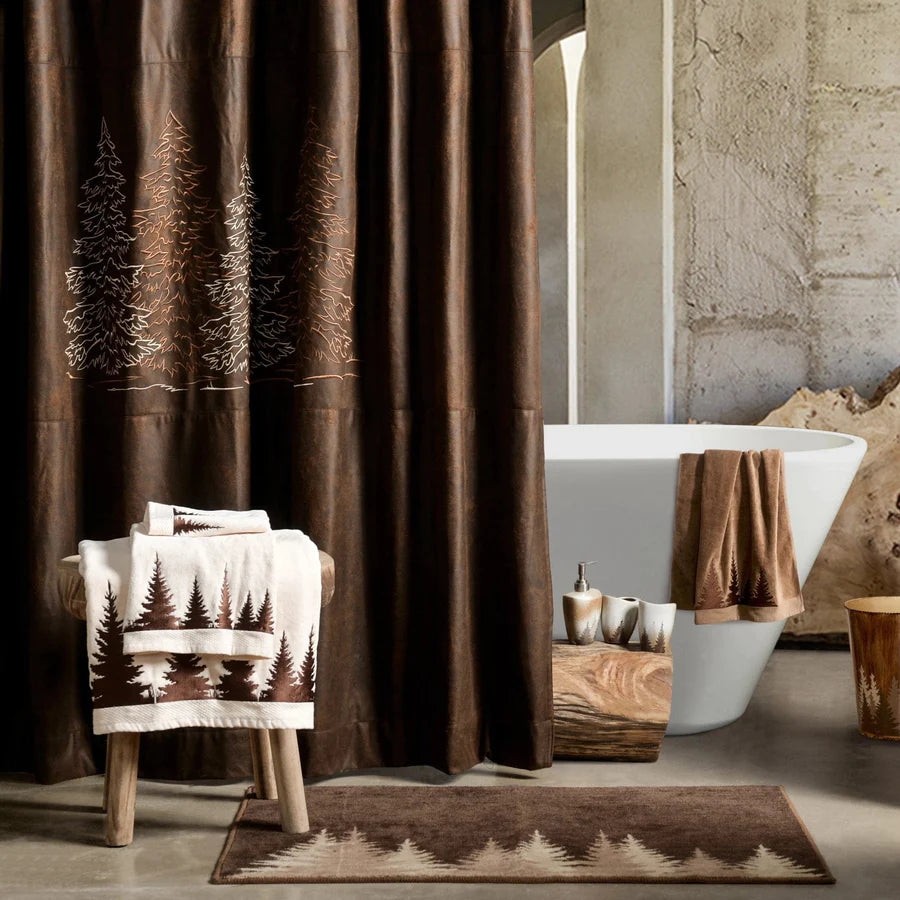 HiEnd Accents Clearwater Pines Shower Curtain - Thumbnail 5