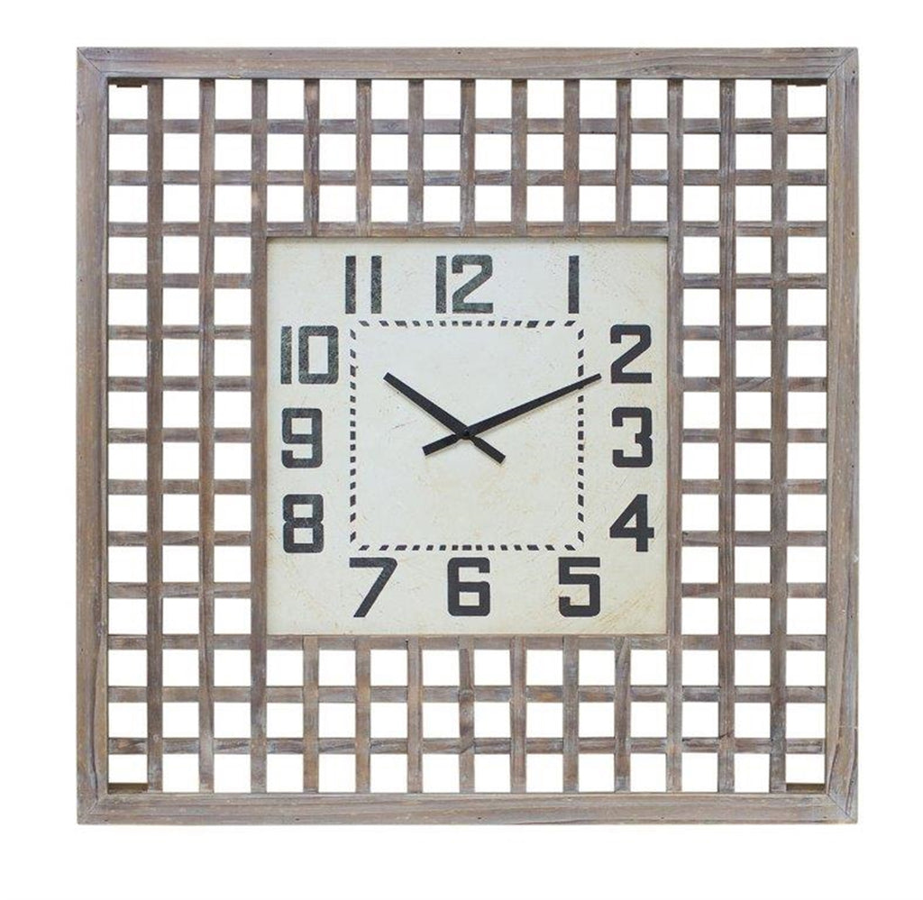 Wood Grate Wall Clock