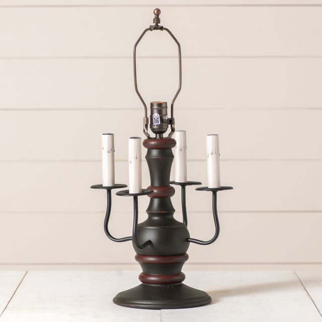 Cedar Creek Wood Table Lamp Base in Rustic Black