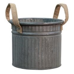 Corrugated Bucket w/Jute Handle, 6"