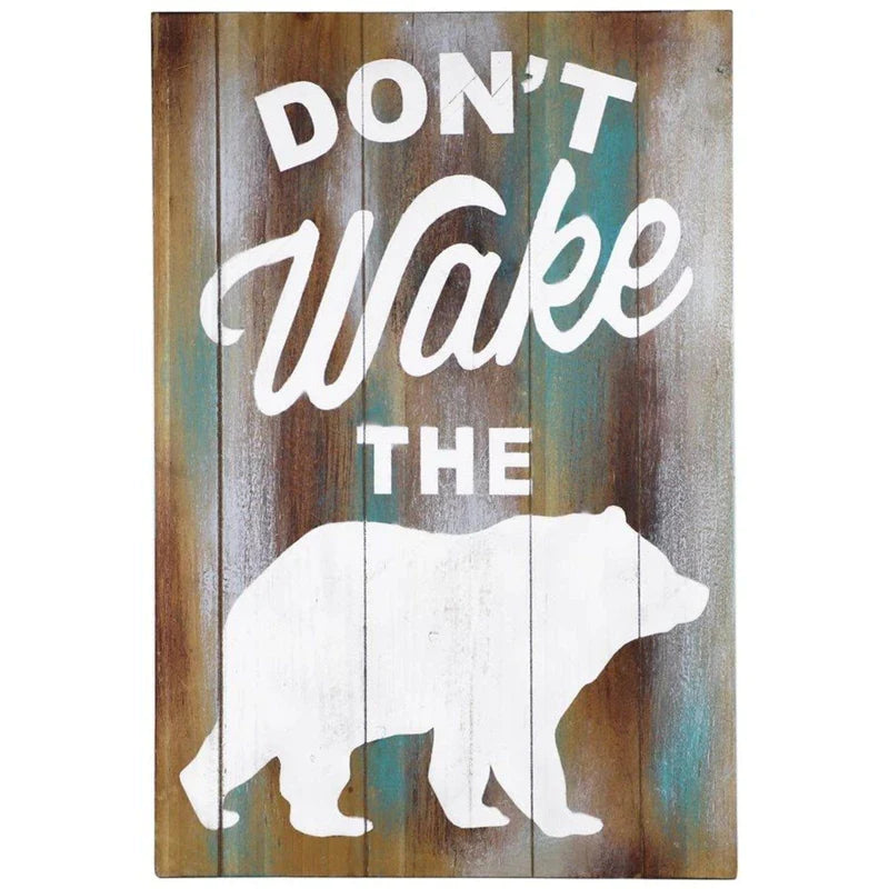 "DON'T WAKE THE BEAR" WALL DECOR