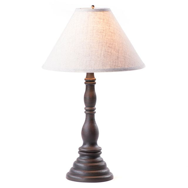Davenport Lamp in Americana Black with Linen Ivory Shade