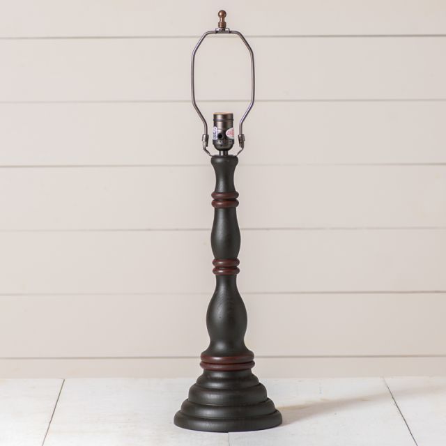 Davenport Wood Table Lamp Base in Rustic Black