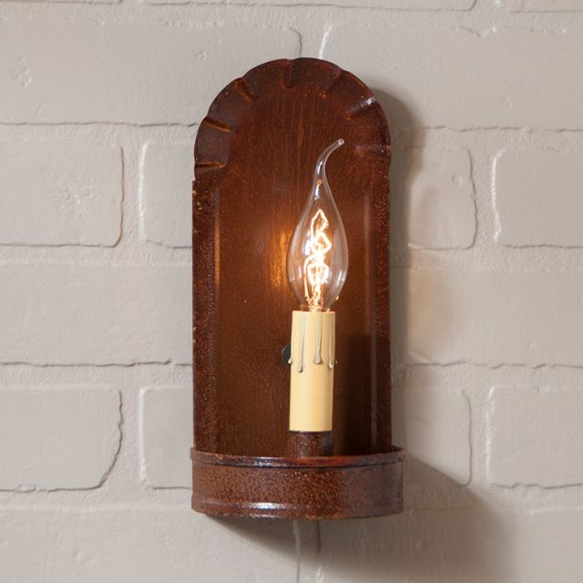 Fireplace Sconce in Rustic Tin