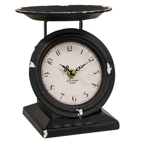 Vintage Black Old Town Scale Clock
