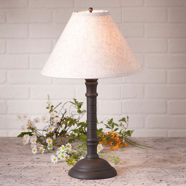 Gatlin Lamp in Hartford Back over Red with Linen Ivory Shade