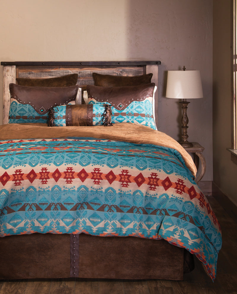 Turquoise Chamarro Comforter Bedding Set