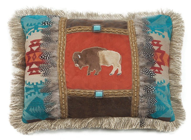 Feather Buffalo Pillow