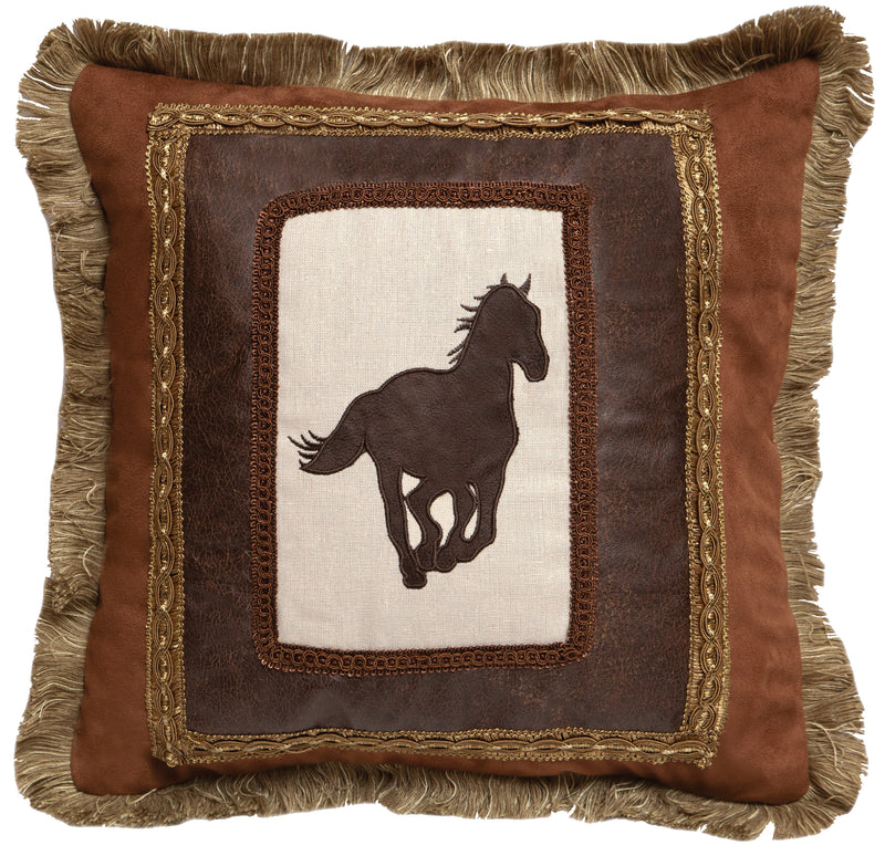 Framed Horse Throw Pillow