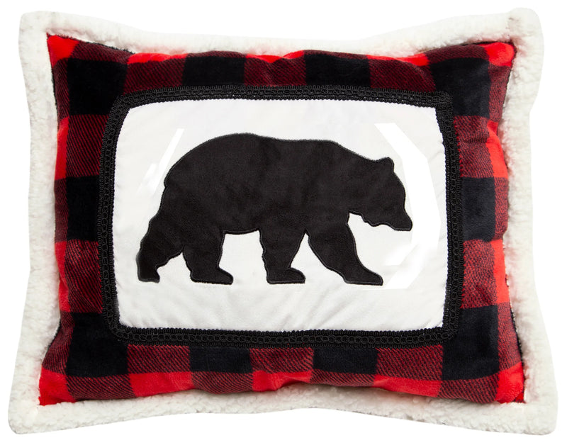 Lumberjack Bear Throw Pillow