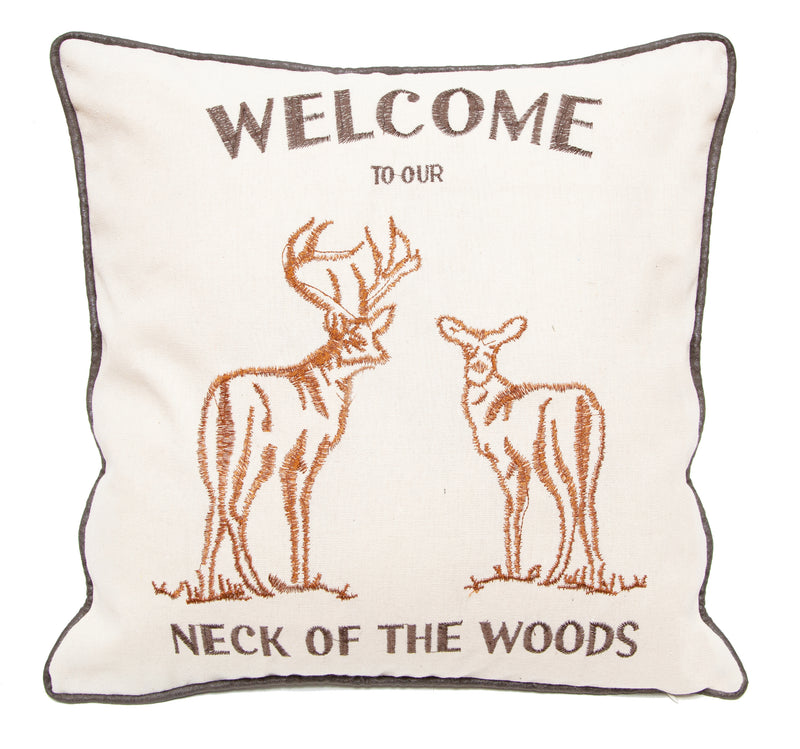Our Neck of the Woods Rustic Throw Pillow