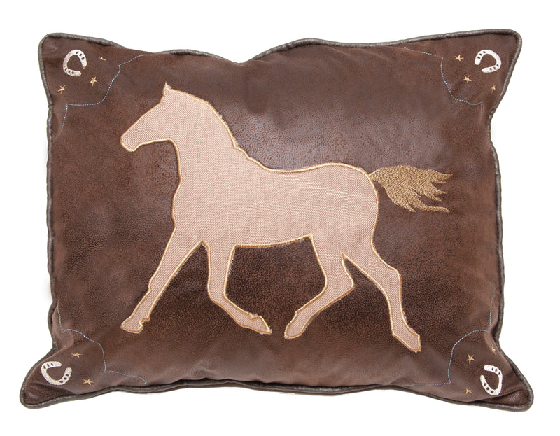 Lucky Horse Western Throw Pillow