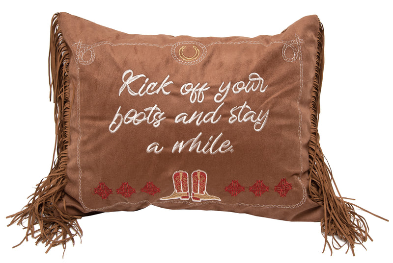 Kick Off Your Boots Western Throw Pillow