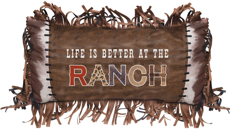 Life is Better at the Ranch Western Throw Pillow