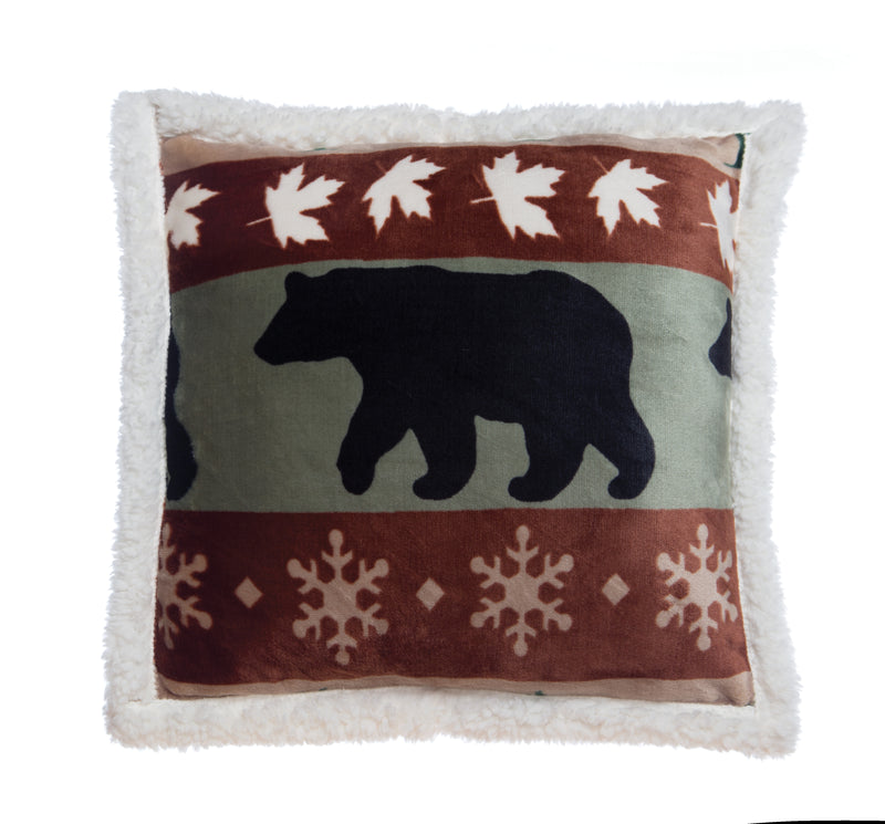 Mint Green Cascade Ridge Bear Pillow