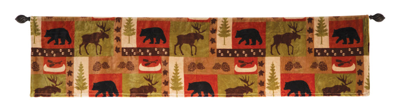 Patchwork Lodge Rustic Cabin Valance