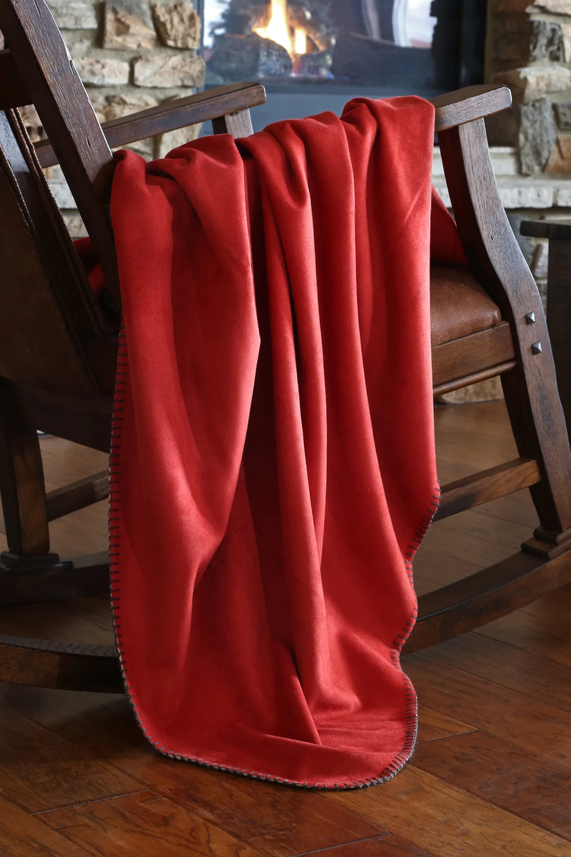 Red Suede Throw