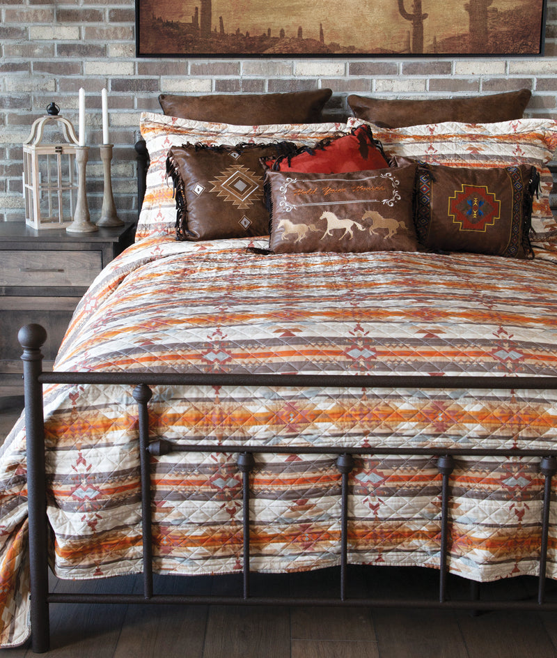 Wrangler Amarillo Sunset Southwestern Quilt Bedding Set