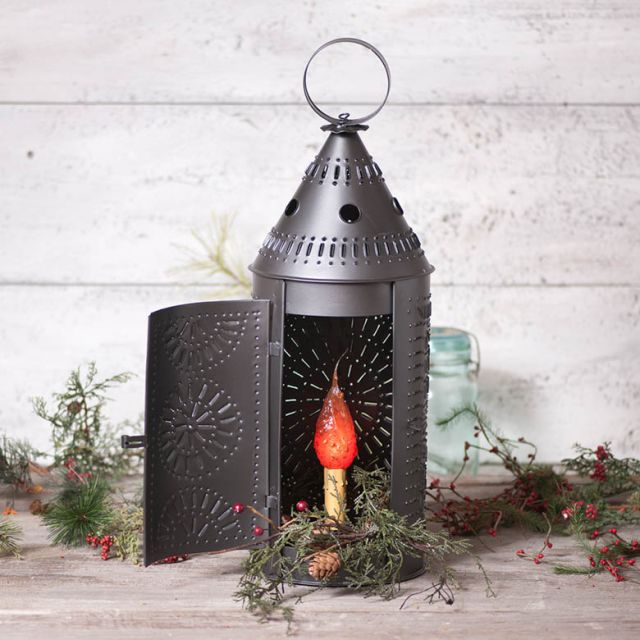 21-Inch Lantern in Smokey Black