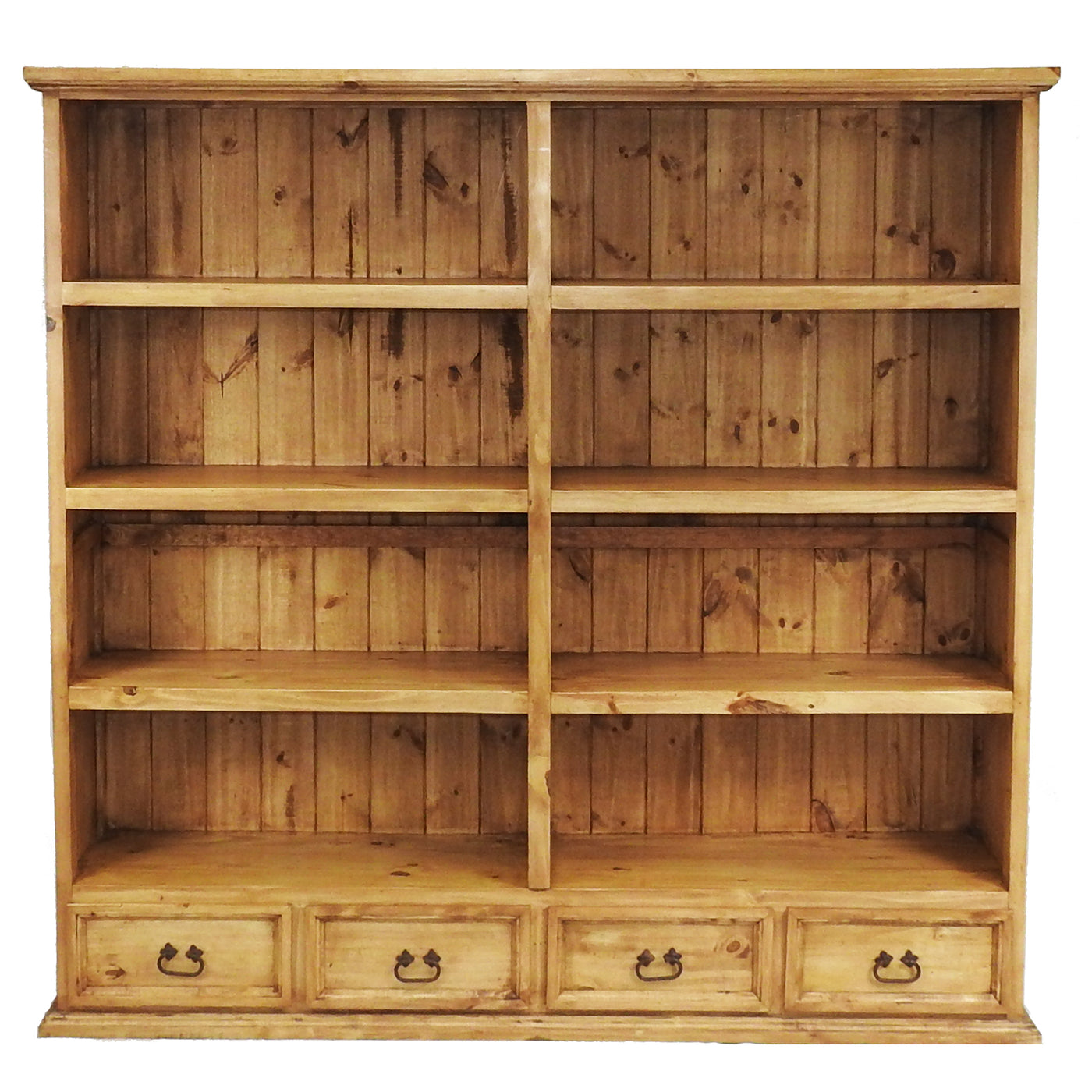 Traditional Large Rustic Bookcase – Rustics for Less