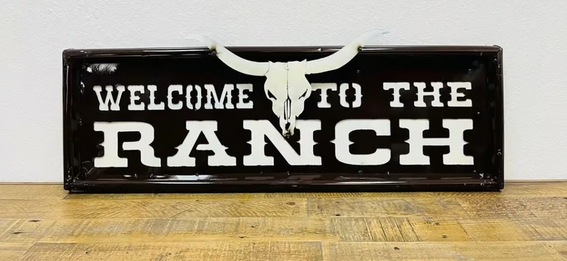 Metal Wall Sign Welcome to the Ranch